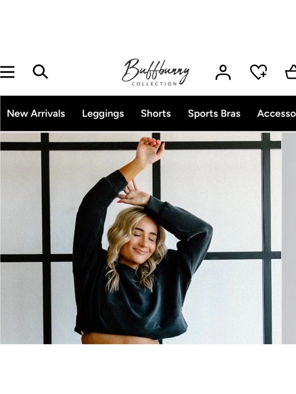 BuffBunny Black Cropped Pullover